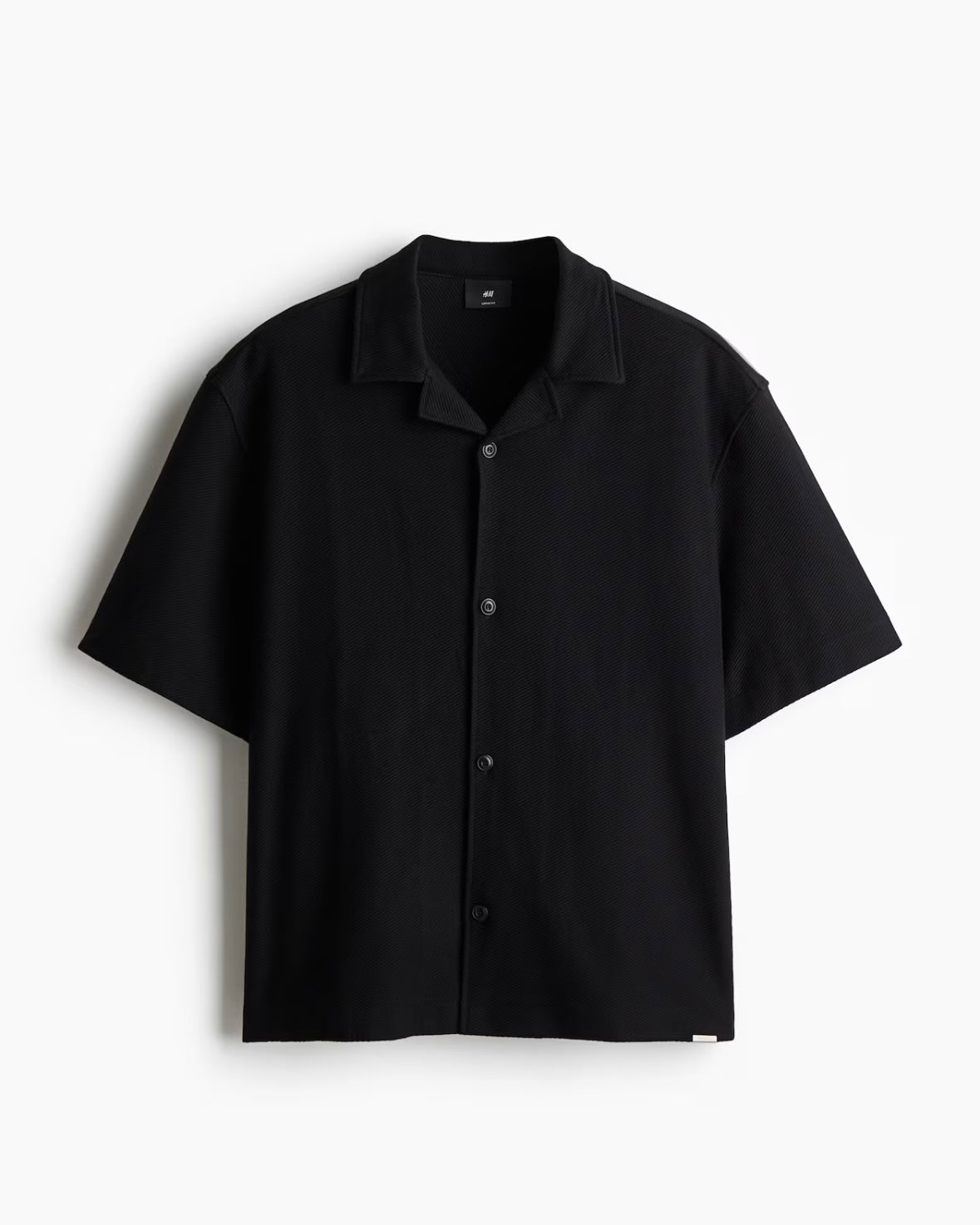 Old Money Cuban Collar Shirt - Black