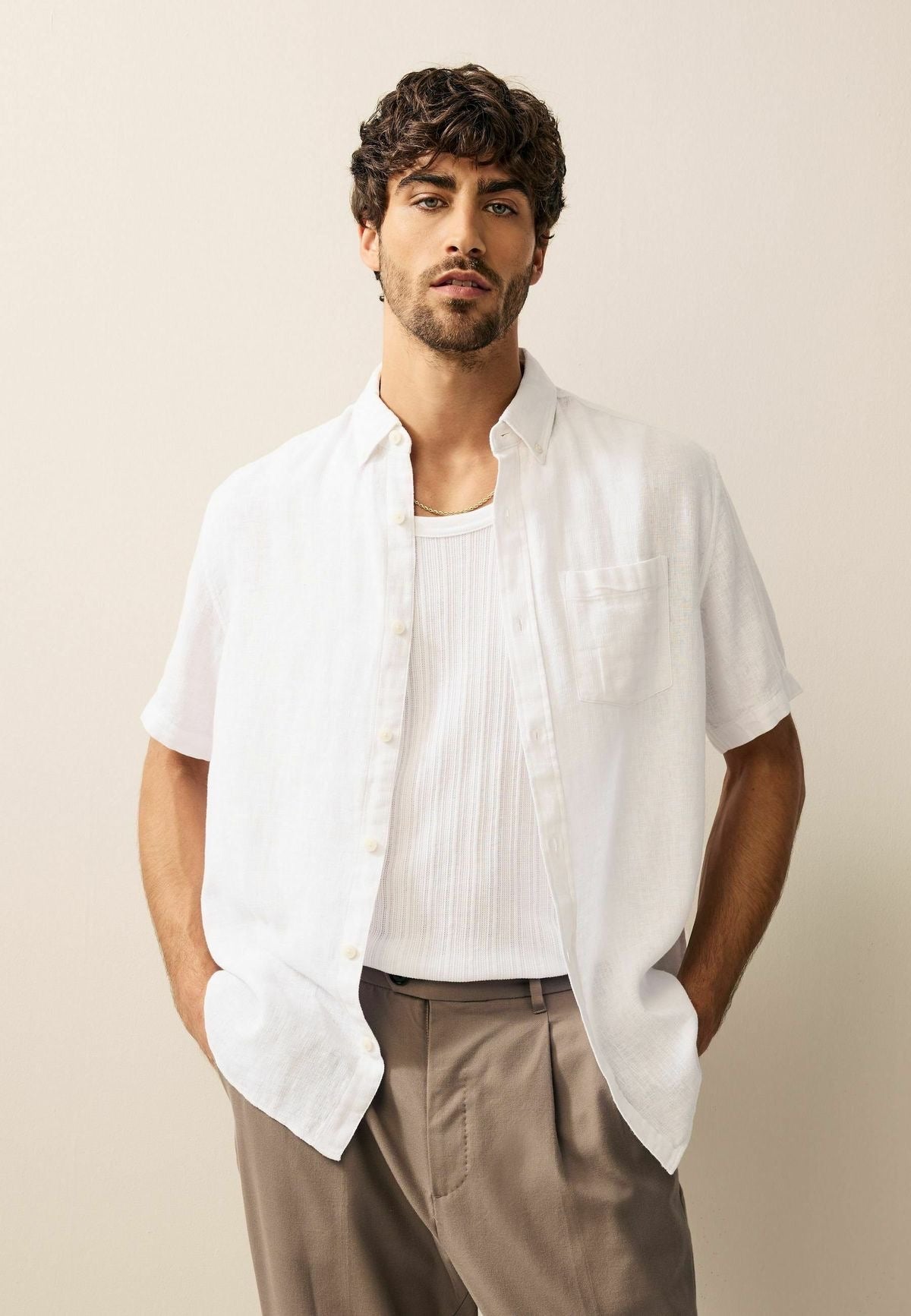 Old Money Cuban Cuban Shirt - White